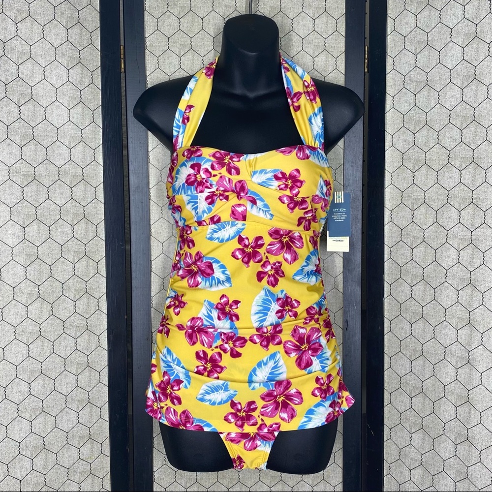 Family Collection Fun Sun Yellow Floral Swim Suit